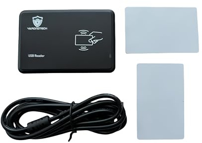 YARONGTECH Lector de tarjetas de identificación USB RFID EM4100 de 125 Khz Plug and Play con cable USB (8H)