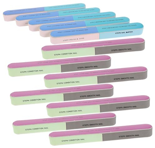 FRCOLOR 20 Piezas Bloques de Pulido para Uñas Caras y Pulidor Compacto para Brillo y Suavizado de Uñas Naturales y Acrílicas Herramienta Portátil para Cuidado Profesional