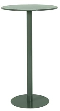 Grönt runt barbord 70 x 104 cm frukostbänk bistro pubbord med fast topp stabil bas idealiskt cirkulärt cocktailbord för hemmakontor matsal kök
