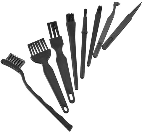 LALADEFIEE Cepillo Portátil Antiestático para Limpieza de Teclado Mecánico 8 Piezas de Pvc Negro para Eliminación de Polvo en Electrónica