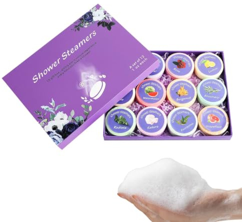 Aromatherapie Dusch Bommeln – 12 Stück Erfrischende Dusch | Erfrischende Dusch Tabs Geschenk für Männer Damen Muttertag | | | Geburtstag Weihnachten Bad Wohnung Aromatherapie Dusch