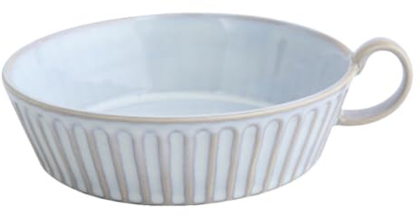 Cabilock Plato de Cerámica Blanco para Servir Pasta y Lasaña, Fácil de Limpiar y Apilable, Adecuado para Desayuno y Ensalada en Casa o Restaurante