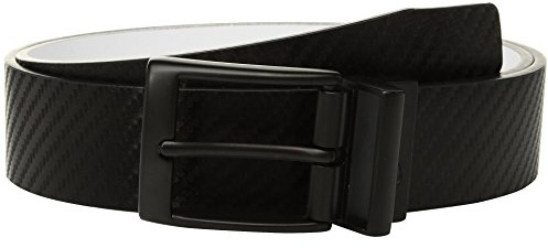 Nike Men's CARBON FIBER-TEXTURE REVERSIBLE BELT Accessory, black/white, 36