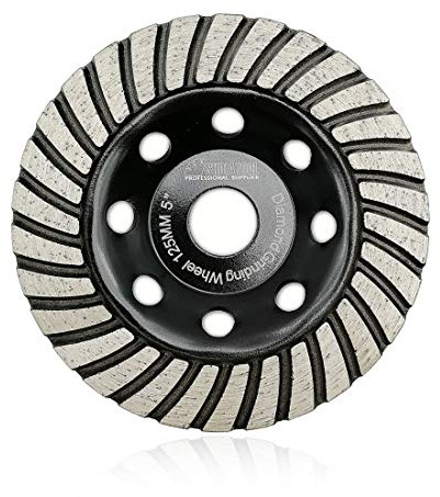 SHDIATOOL Disque Diamant à Meuler Diamant Meule Turbo Rangée 125 x 22,23mm pour Béton Maçonnerie Marbre Granit