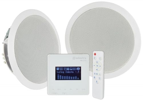 Adastra WA-215 | Sistema de audio estéreo de techo Bluetooth digital en la pared | 30 vatios, blanco
