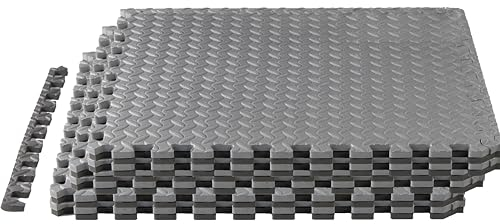 Yes4All 60x60 cm Set 6/12/30 EVA Foam Floor Tiles, Foam Mats, Gym Floor Mats, Interlocking Floor Mats for Garage Flooring, Swimming Pool Outdoor, Hot Tub, Tent Carpet, Camping Mats, Playpen Dog Mats