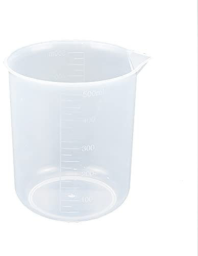 Antrader Kitchen PP Measuring Cup Scientific Plastic Graduated Beaker Transparent 500ml