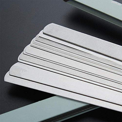 BE-TOOL Jauge d'épaisseur à 17 lames, outil de mesure d'écart en acier inoxydable marqué (200 x 10 mm, 1 pièce)