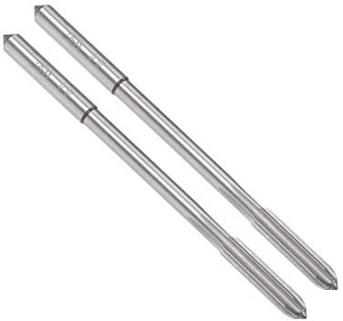 sourcing map 4mm Chucking Reamer, HSS Cobalt M35 Lathe Machine Reamer D4 6 Straight Flutes, Round Shank Milling Cutting Tool, for Stainless Steel Alloy Copper Metal, 2pcs