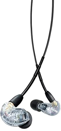 Shure AONIC 215 Auricolari Sound Isolating cablati, Suono Trasparente, Driver Singolo, vestibilità in-Ear Confortevole, Cavo Staccabile, compatibili con dispositivi Apple e Android – Trasparenti