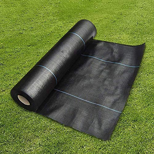 Ledph Malla Geotextil Huerto Urbano, 75g/m² Tela Antihierba, Manta Antihierbas Resistente a la Rotura, Tela Huerto Permeable al Agua, Lona Antihierbas Bloque UV,0.8x50m
