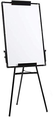 Tableau blanc magnétique, effaçable à sec, portable et réglable en hauteur avec trépied- Réglable en hauteur & usage flexible 90 x 60 cm