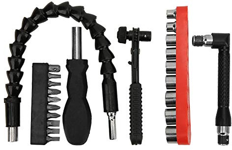 23Pcs Bit Holder, Flexible Screwdriver Drill Bit Extension Drill Bit Extender Holder Set Shaft Tip Carbon Steel, Screwdriver Extension Bits