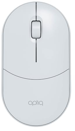 Aptiq kabellose Maus Weiss - Bluetooth + USB (Dual-Modus) - neutral - leise und präzise