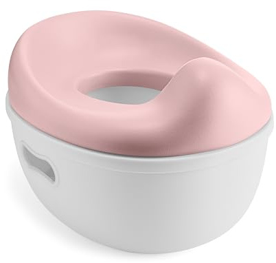Kikkaboo Töpfchen 3 in 1 Trio, Toilettensitz, Tritthocker, rutschfeste Basis rosa