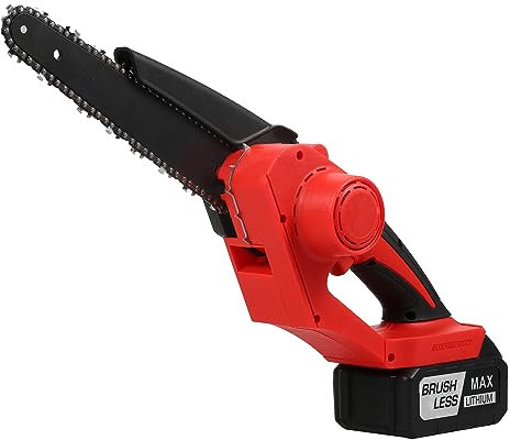 Mini Motosega Senza spazzole Senza Fili da 8 Pollici, Sega Manuale Super Potente con Batteria da 3,0 Ah, Motosega elettrica con autonomia di 1 Ora, Piccola Motosega Portatile per Taglio Legno e pota