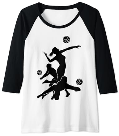 Damen BEACHVOLLEYBALL VOLLEYBALLSPIELER VOLLEYBALL Raglan