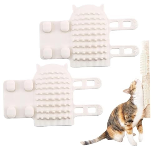 DAGLLGEW Katzenbürste Katzen Bürste Cat Self Groomer 2pcs Katzenecke Kratzer Selbstpflege Katzenpinsel Weiches Silikon Katzen Massager Kamm mit elastischen Trägern Katzenschuppen Pinsel Haustier