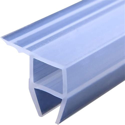 Dichtungsstreifen für Glastüren, 3 m, biegsam, Silikon, Gummi, faltbar, Dichtungsstreifen für Balkon, Badezimmer, Glastür, Fenster (Ecke, 6 mm)
