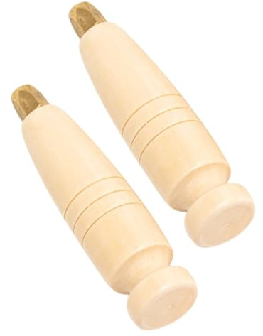 STOBOK 2pezzi Manico di Legno per Punteruolo da Cucito Sostituzione per Riparazione di Pelle e Scarpe Accessorio per Lavorazion Legno Cuoio