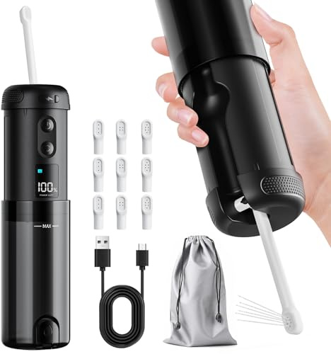 Cadrim 250ml Tragbar Bidet, 2000mAh Elektrisches Bidet Wiederaufladbar, IPX7 Wasserdicht Po Dusche, Tragbare WC Dusche für die Reinigung von Männern und Frauen