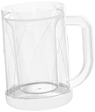 POPETPOP Vaso de Cerveza de Plástico para Congelador Taza de Transparente de Gran Capacidad para Fiestas y Reuniones Mantiene las Bebidas Frías Envase