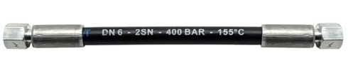 Tubo ad alta pressione DN6, tubo di collegamento M14 IG 220 bar, 1SN, 400 bar, 2SN fino a 155°C, flessibile, resistente all'olio, per idropulitrice idraulica (40 cm, 400 bar, M14 IG/IG)