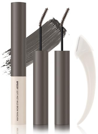 2Pcs Ultra-Fine Teinture Sourcil Kit, Gris Froid Gel Sourcils Longue Tenue, Crayon Pommade Sourcil Waterproof Highly Pigmented, Effet Naturel Volumiser Avec Outil Brow Tool, Cadeau Maquillage Femme-01