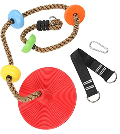 Cryfokt Columpio de Disco Columpio Redondo Resistente a la Corrosión de Alta Resistencia para Balcones, Patios, Jardín, Juego de de Mano de Obra Fina, Accesorios para Niños y Adultos