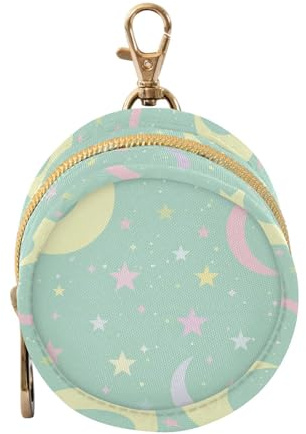 Måne baby napp hållare fodral med dragkedja och klämma kontanter myntväska, babyartiklar behållare låda