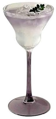 LJHFG63KUYT Verres Verres à Martini pied, 19 cl, élégants verres cocktail colorés, coupes long pour jus(Purple)