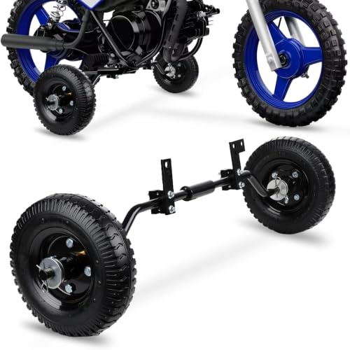 Stützräder für Motorrad 50cc & Pocket Cross, Trainingsrad-Set für Anfänger Mini Moto, Robuste Sicherheitsräder Kompatibel mit CRF50 PW50 XR50 Dirt Bike und Elektro-Minimoto