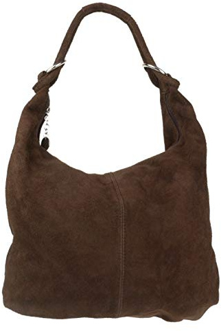 Girly Handbags Femme Hobo Italian Suede Véritable sac à bandoulière en cuir