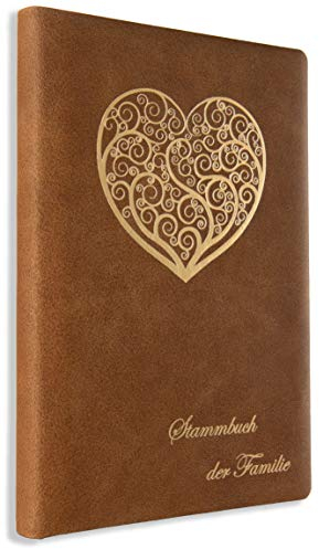 Stammbuch der Familie Larrons Leder Hochzeit Herz