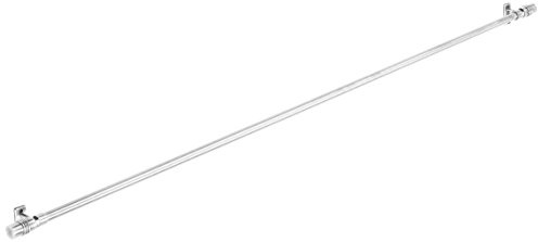 Tilldekor Designvitragestange TRIEST, edelstahl-optik, Ø10mm, ausziehbare Gardinenstange, 80 - 140 cm, inkl. Trägern und Befestigungsmaterial