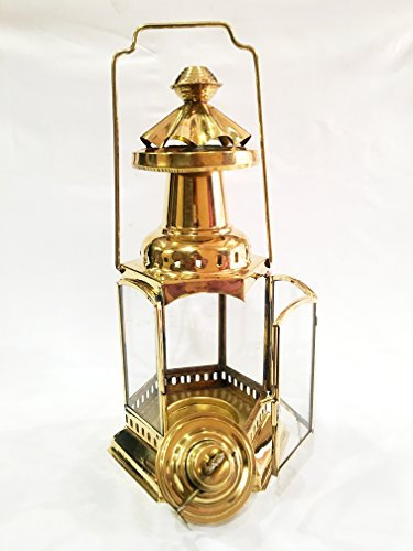 Vintage Messing Nautical Maritime Schiff Laterne ~ Schiff Zum Aufhängen Cargo Öl Lampe 30,5 cm