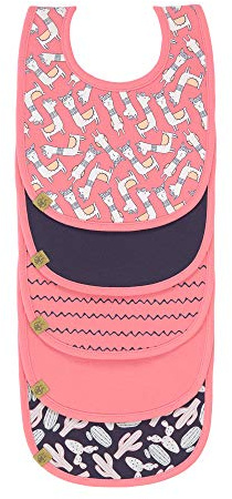 Lässig Bébé bibs ensemble (5 pcs) velcro coton imperméable/Value Pack Bib Glama Lama