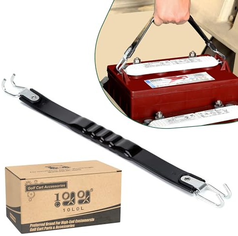 10L0L Golf Cart Battery Lifting Strap Works for Trojan Deep Cell Batteries, Universal Deep Cell Battery Carrier Strap for Yamaha, Club Car and EZGO Golf Carts (1 Piece)