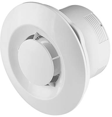 VONLIS Wandlüfter Ventilator 100 125 150 mm Design Badlüfter Bad Küche Lüfter Ø 125 mm mit Rückstauklappe