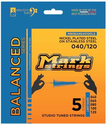 Markbass Balanced Series Strings 40/120 - Juego de cuerdas para bajo de 5 cuerdas
