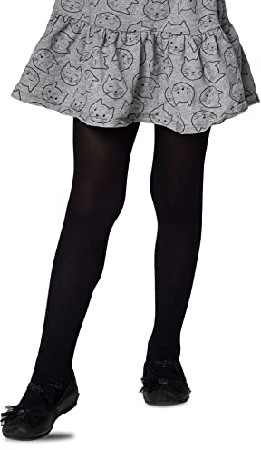 LORES Medias lisas para niñas y niños, para ballet, baile, escuela, 40 denier, opacas, fabricadas en Italia, Nerón, 11-12 años