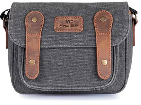 MegaGear Sequoia Sac étanche pour Appareil Photo Reflex numérique Canon, Nikon, Sony, Noir/Marron Clair., Housse pour Appareil Photo conçue pour Le Confort et la Protection.