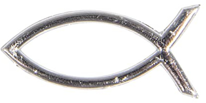 Rayher Wachsmotiv Christlicher Fisch, silber, 4 x 2 cm, 1 Stück, zum Gestalten von Kerzen, Firmung, Konfirmation, Kommunion, Taufe, Hochzeit etc., 31635606