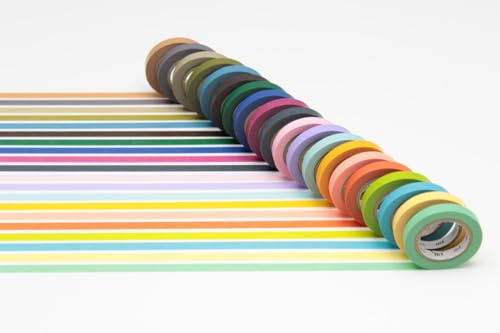 MT MASKING TAPE Washi-Klebeband, 0,7 cm x 7 m, 20 Stück