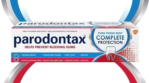 Parodontax Complete Protection Extra Fresh, Zahnpasta mit 8 Vorteilen zur Reduzierung des Zahnbluts und zur Erhaltung der starken Zähne, Packung mit 4 x 75 ml