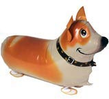 Volunx Corgi Hund Bauernhof Dschungel Tier Walking Ballons Luftballon Aluminiumfolie Helium Ballons für Geschenk Geburtstag Party Dekor