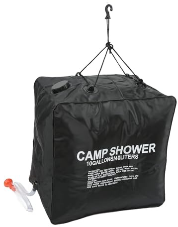 Sac de douche camping, solaire 40L avec pulvérisateur, sac douche solaire portable for plage pique-nique randonneurs en plein air