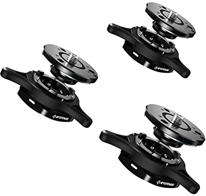IFOOTAGE Q1S Seastar Quick Release, Kamera Stativ Schnellwechselplatte,1/4 '' & 3/8 '' Automatisierungsschraube QR-Platte,für Einbeinstativ/Fluid-Stativkopf/Kamera（Dreiteiliger Anzug）