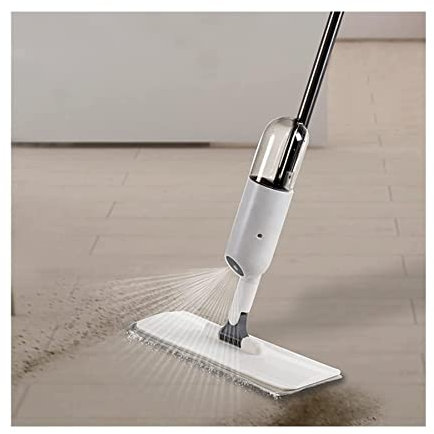 OLOTU Trapeador en Aerosol con trapeador de Microfibra Reutilizable húmedo y seco Mango Giratorio Trapeador para apretar el Piso Evitar lavarse Las Manos