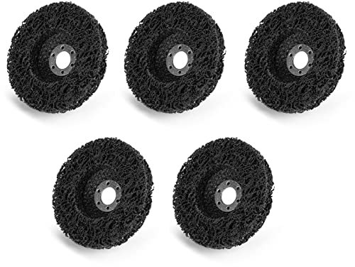 Abbeizmittel mit Metallborsten, 5 Stück, 100 Mm, Schwarze Polystreifen-Schleifscheiben, Werkzeug Zum Entfernen von Farbrost für Angel Grinder